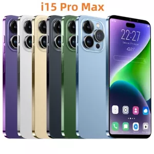 Smartphone Android 6,7 pollici sbloccato i15 Pro Max doppia SIM 4G telefono cellulare 8+128G - Foto 1 di 16