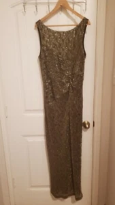 Abito donna Calvin Klein finto avvolgente metallizzato nero/oro 14 - Foto 1 di 6