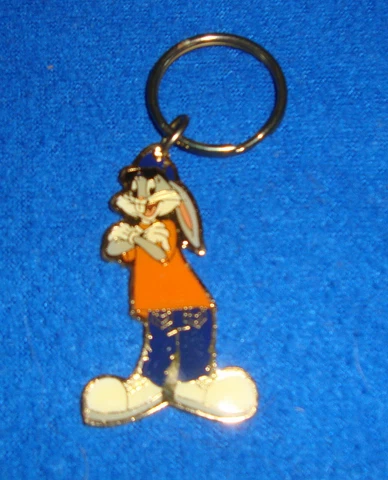 Warner Brothers Looney Tunes Bugs Bunny Brass Keychain NOS Retired Cover