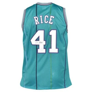 Glen Rice Signed Charlotte Blue Basketball Jersey (Beckett) - Picture 1 of 3
