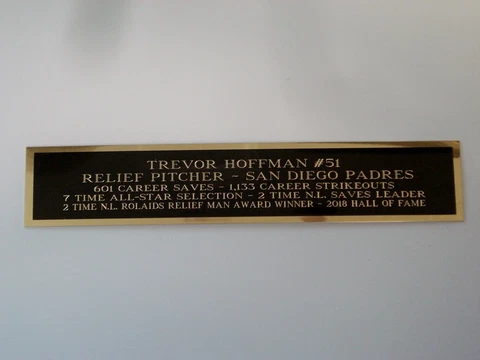 Trevor Hoffman Baseball Card Plaque Or Display Case Nameplate 1.5X6 Cover