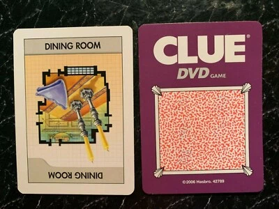 Clue DVD Dining Room LOCATION CARD Game Replacement Piece 2006 Hasbro - Image 1 of 3