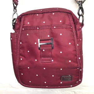 Lug Can Can Cranberry Polka Dot Crossbody Shoulder Bag Purse - Picture 1 of 8