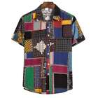 Mens Hawaiian Shirt Button Casual Tops Short Sleeve Summer Shirts Hippie Printed