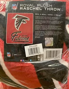 ATLANTA FALCONS 50"X60" ROYAL PLUSH RASCHEL THROW BLANKET NEW NORTHWEST đź‘€ - Picture 1 of 1