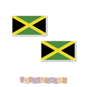 Jamaica flag 120mm sticker Twin Pack quality water & fade proof vinyl - Picture 1 of 1