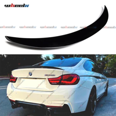 WHEELX Gloss Black Performance Style Rear Boot Spoiler Lip For BMW 4 Series F32 Coupe
