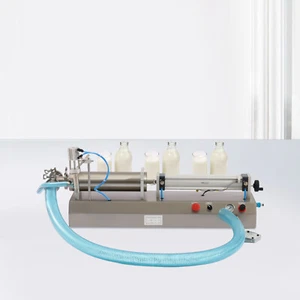 Riempitrice liquida orizzontale pneumatica nuova testa singola 300-2500 ml - Foto 1 di 17