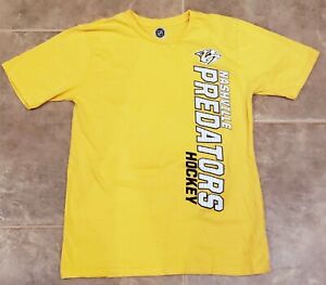 Nashville Predators Youth Boys Size Large 14/16 Yellow Short-Sleeve T-Shirt Tee
