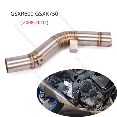 Tubo de enlace de escape medio de acero inoxidable para Suzuki GSXR600 GSXR750 2008 2009 2010 Foto 1 de 4