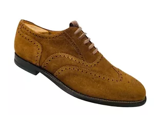 LOAKE men’s brown suede leather wingtip brogues shoes Size US 9 - Picture 1 of 17