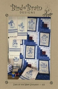 Tage der Woche Schneemänner Muster Vogel Gehirn Designs - Bild 1 von 1