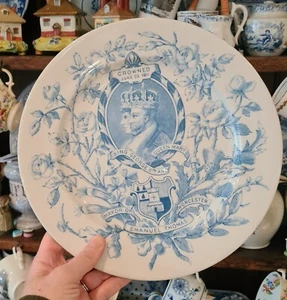 Antique Royal Worcester 1911 Coronation Plate King George Queen Mary Royal - Picture 1 of 5