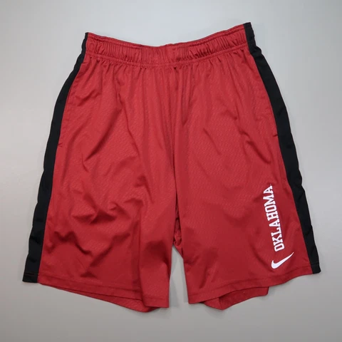 Oklahoma Sooners Shorts Mens Medium Red Nike Dri Fit Stretch Swoosh OU Cover