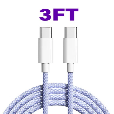 3X Apple USB-C to USB-C Fast Charger Cable Type C Cord For iPhone 15/15Pro/15Max - Image 1 of 4