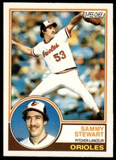 1983 O-Pee-Chee Sammy Stewart Baltimore Orioles #347