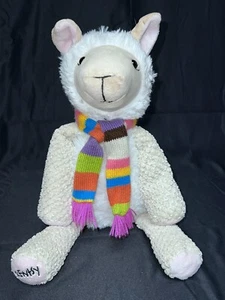 Scentsy Buddy 16” Alma Alpaca Llama Plush Stripe Scarf Stuff Animal Toy Zip Back - Picture 1 of 12