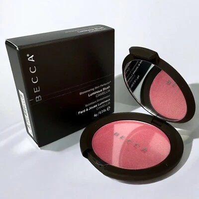 Becca Luminous Blush CAMELLIA - Full Size 0.2oz NEW in Box Shimmering Skin - Image 1 of 4