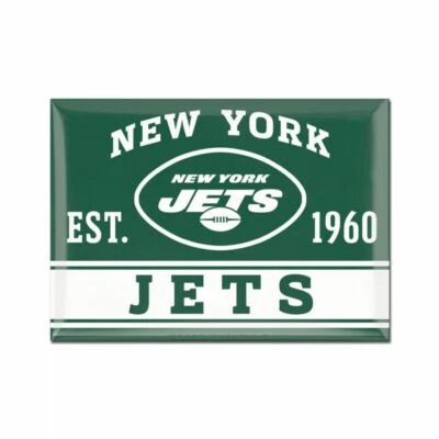 TWO (2) NEW YORK JETS, 2.5" X 3.5" METAL MAGNETS FROM WINCRAFT (MIX or MATCH) - Image 1 of 2
