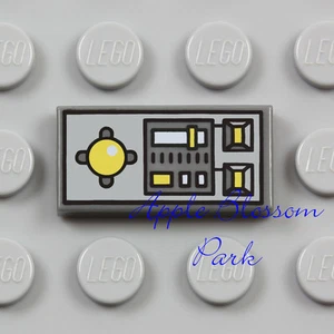 NEU LEGO Flugzeug ARMATURENBRETT STEUERFLIESE grau 1x2 Minifiguren Fahrzeug Computerpanel - Bild 1 von 1