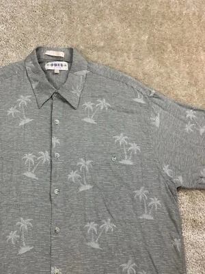 Vintage Campia Moda Men's Large Green Palm Trees Hawaiian Button Front Shirt 722 - Image 1 of 4