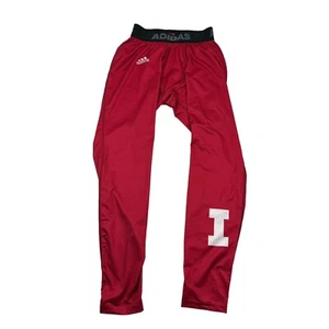 Adidas Climalite INDIANA Compression Tights Pants Hoosiers IU Block I Sz Large - Picture 1 of 12