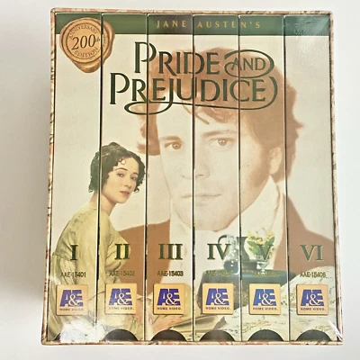 NEW BBC Pride and Prejudice (Mini-Series) (VHS, 1996, 6-Tape Set) Colin Firth - Image 1 of 4