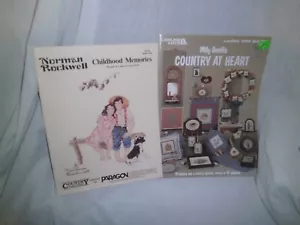 NORMAN ROCKWELL & MILLY SMITH CCS patterns 2 FOR 1 SALE - COUNTRY THEMES - Picture 1 of 10