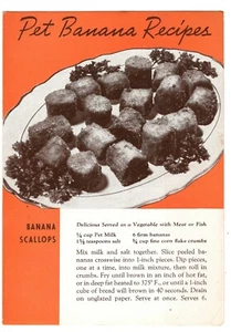 Folleto de recetas de plátano vintage con leche para mascotas Pre TV The Serenaders Mary Lee Taylor - Imagen 1 de 2