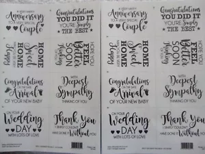 2 sheets mixed card sentiments 16 in total. Everyday Easy Peely Verses pack 2 - Picture 1 of 2