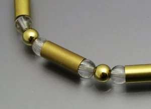 REIF-DESIGN - ELEGANTES ARMBAND 'RÖHRCHEN UND KUGELN' - 375 GELBGOLD - Bild 1 von 6