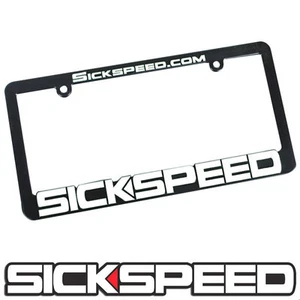 1 BLACK LOGO EMBLEM LICENSE PLATE COVER HOLDER DECORATIVE PLASTIC FRAME TAG P5 - Picture 1 of 1