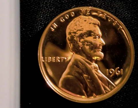 1961 1C RD (Proof) Lincoln Cent Cover
