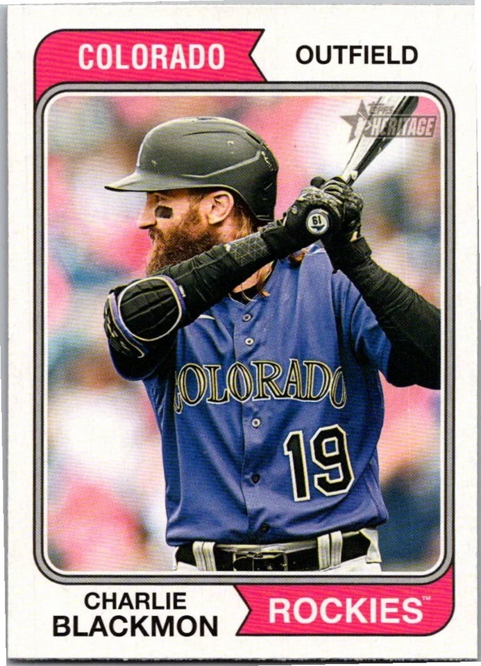 2023 TOPPS HERITAGE #357 CHARLIE BLACKMON ROCKIES - Image 1 of 2