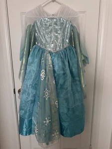 Frozen Elsa Dress Deluxe Costume 7/8 Official Disney Store Limited Edition - Picture 1 of 14