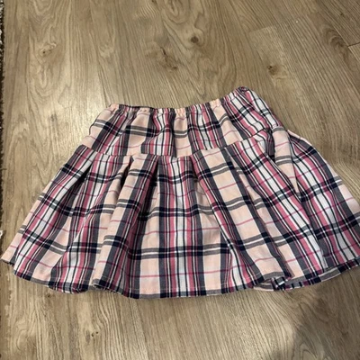 Girl's Pink Plaid Skort With Shorts Sz Medium (7/8) - Image 1 of 2