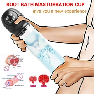 Vacuum Electric Penis Pump Digital rechargeable Male Men Penis Enlarger Growth - Picture 1 of 11