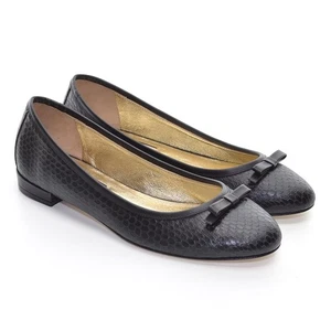 Womens Emy Mack Sammy $250 Corba Ballet Flats 7 B Black Leather Shoes New in Box - Picture 1 of 8