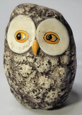 Vintage MCM Owl - Stone Textured Ceramic - Made in Japan - 3.5 Inches - Image 1 of 4