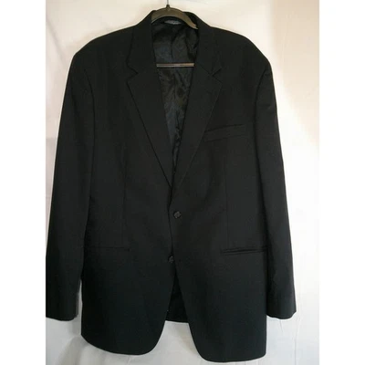 JOS A BANK Mens Blazer Jacket Size 44L Black Two Button Wool Blend - Image 1 of 4