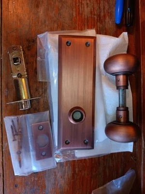 Juego de puertas interiores New York Passage - Respaldo ajustable - Bronce frotado con aceite Foto 1 de 2