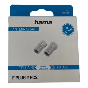 Hama Antennen Zubehör F-Stecker 2 Stück 5,5 mm - F Plug - 205204 - schraubbar - Bild 1 von 4