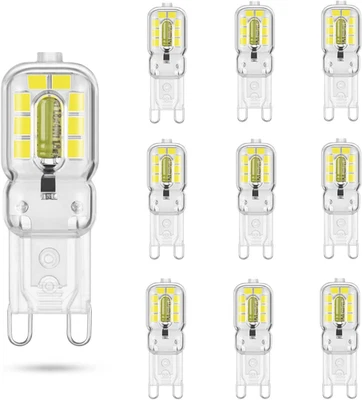 10 Pack, G9 Led Bulb, 2W 20W Halogen Equivalent, G9 Bipin Base, Cool White 6000K - Image 1 of 4