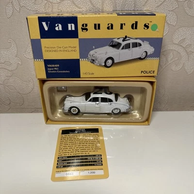 VANGUARDS VA08409 JAGUAR MK2 'CHESHIRE CONSTABULARY' WHITE MINT BOXED 1:43 - Image 1 of 4