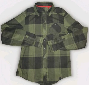 Pearl Izumi Rove Snap Button Shirt Green Plaid Long Sleeve Men's Size Small NWT - Picture 1 of 5