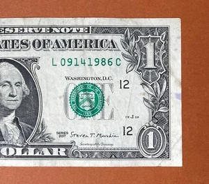 September 14, 1986 (L 09141986 C) Birthday Note $1 One Dollar Bill - Picture 1 of 3