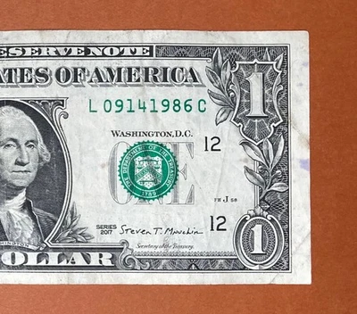 September 14, 1986 (L 09141986 C) Birthday Note $1 One Dollar Bill - Image 1 of 3