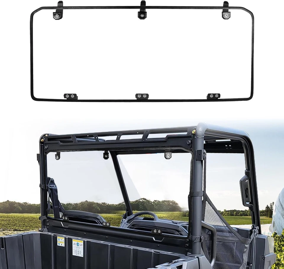 UTV Rear Windshield for Polaris Ranger Midsize 500 /570 /570 Crew / EV 2017-2025 - Image 1 of 4