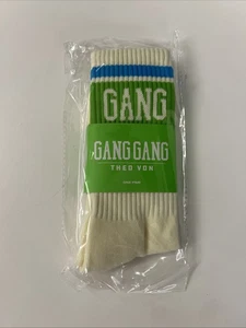 Theo Von Size 6-12 Gang Gang Socks Green Blue - Picture 1 of 3