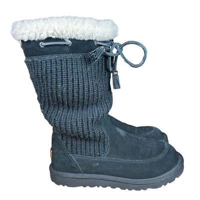 Botas de ganchillo UGG Australia Suburb 5921 negras talla 5 para mujer Foto 1 de 4